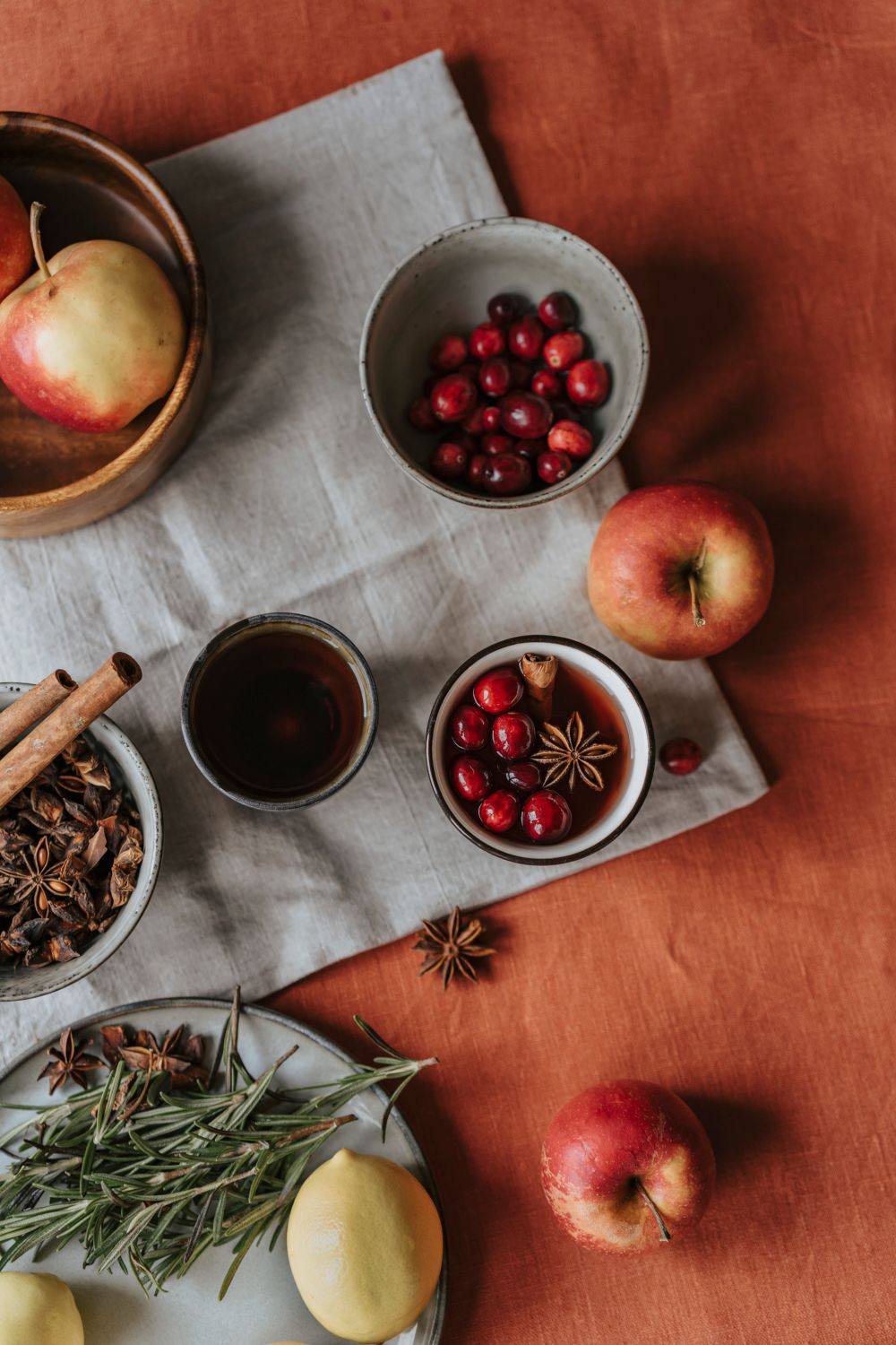 A bowl of fresh cranberries